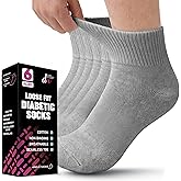 Diabetic Ankle Socks Mens Womens Non-Binding Socks Loose Fit 6 Pairs Debra Weitzner