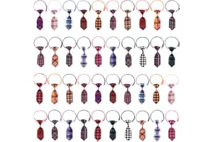 Segarty Small Dog Ties, 40 PCS Assorted Pattern Adjustable Pet Bow Ties for Small Dogs Bows Cats Grooming Bowties Puppy Neckt