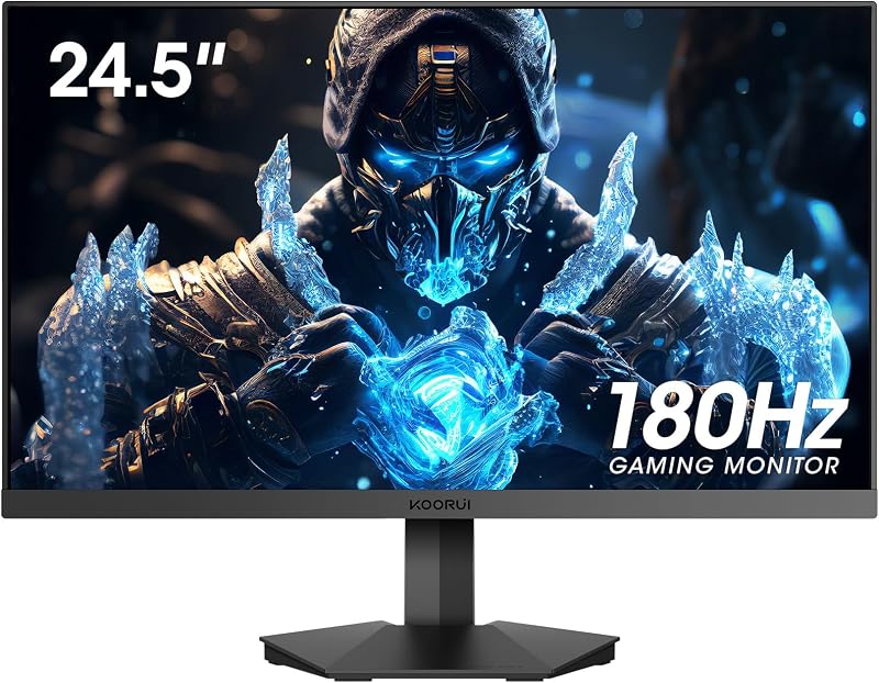 KOORUI 24.5" FHD Gaming Monitor VA 1ms 180Hz Adaptive Sync VESA Tilt Eye Care