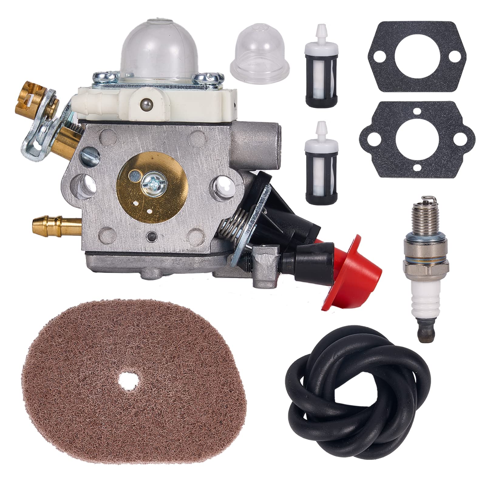 Photo 1 of Mikatesi C1M-S207A FS56 Carburetor Kit for Stihl FS56 FS56R FS70 FS70R FS70RC KM56 KM56RC Trimmer Weed Eater Carb replace OEM 4144-120-0603 4144-120-0600