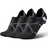 BRISIRA Bamboo Viscose Compression No Show Socks Men Athletic Running Extra Cushion Moisture Wicking No Blister Sport Low Cut