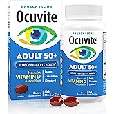 Ocuvite 50+ Eye Vitamin & Mineral Supplement, Multivitamin for Vision & Ocular Health with Omega-3, Zinc, Vitamins C & E, Lut