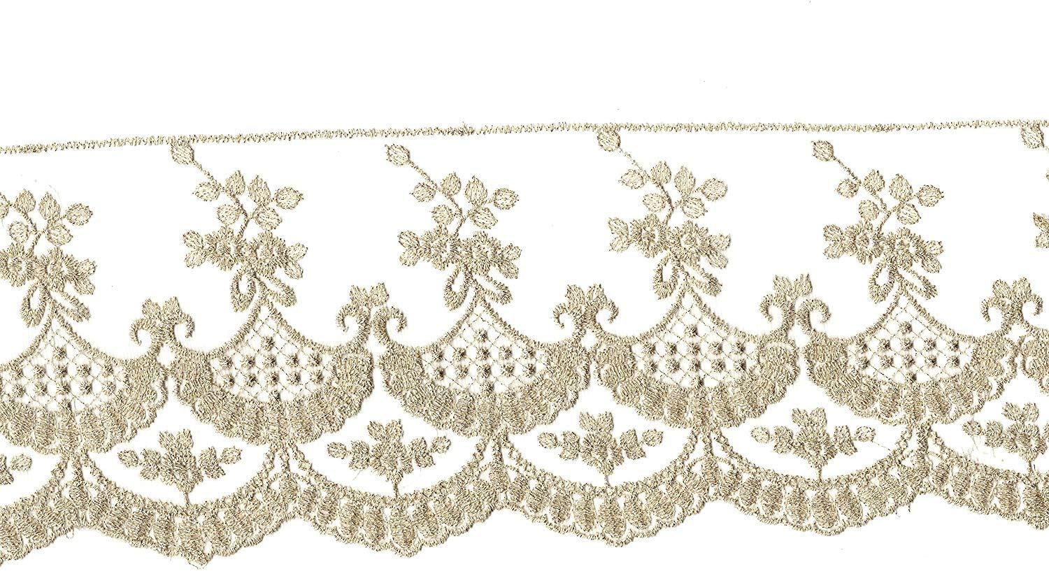 2 Yards X Champagne Gold Threads lace Trim Bridal Champagne Tulle lace Trim Champagne Gold lace Trimming