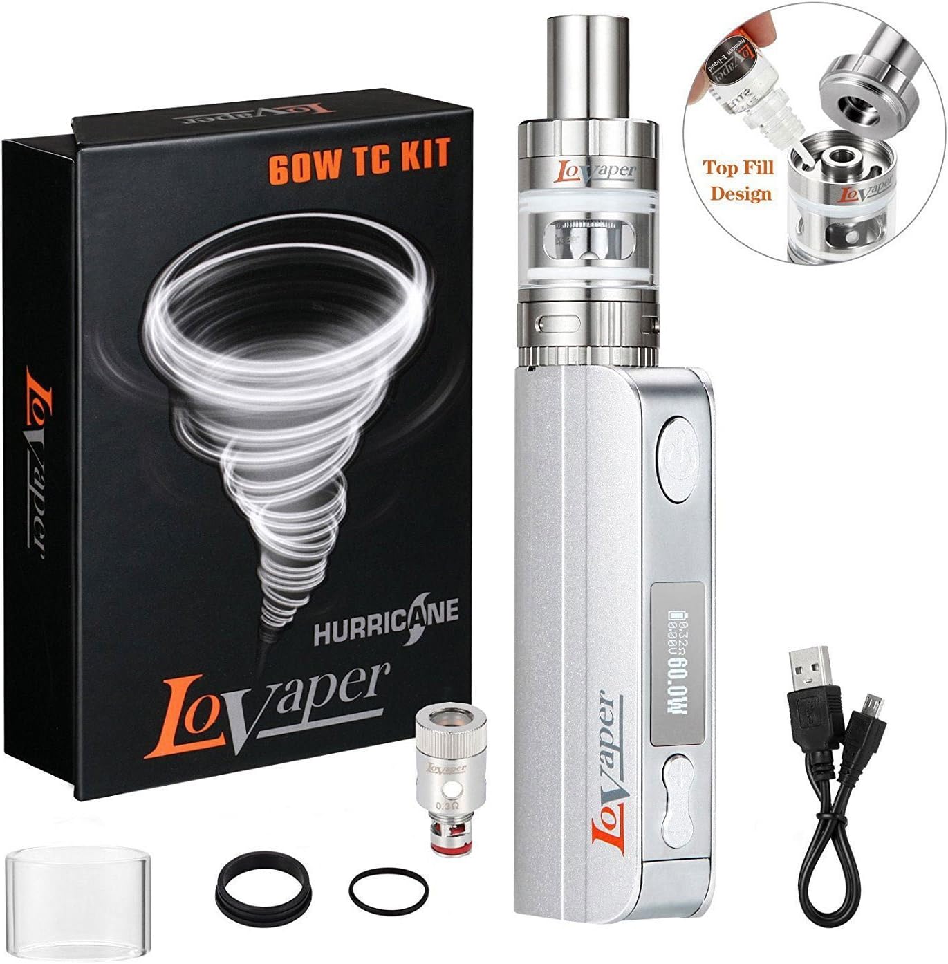 LoVaper E Cigarette Battery 2200mAh 60W TC Box Mod E CIG Battery Mod