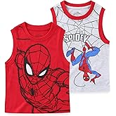 Marvel Spider-Man Boys 2 Pack Tank Top for Little Kids – Red/Grey