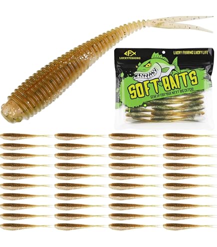 Lot De 100 Leurres Souples 7cm - Appâts De Pêche Perche Artificielle Pour Bar Et Poissons D'Eau Douce