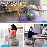 Core Balance Anti Burst Gym Ball 45-85cm with Hand Pump Grey view 3