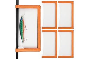 SILANON Fishing Lure Wraps Covers,4/8 Packs Clear PVC Lure Covers Durable Fishing Bait Cover Easily See Lures Fishing Hook Covers Bait Storage Protector Keep Fishing Safe for Fishing Rod