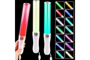 SWAKUTA 3 Pcs LED Concert Light Sticks 15 Colors Change Glow Wand Multicolor Light Up Sticks Flashing Glow in the Dark Wands for Wedding Club Carnival Party Birthday Concerts Favors