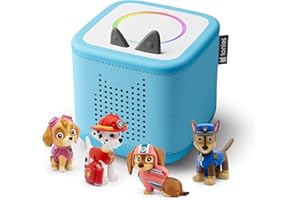 TONIES Toniebox 2 Audio Player PAW Patrol Bundle for Kids 3+ with Chase, Marshall, Skye, and Liberty - Sky Blue