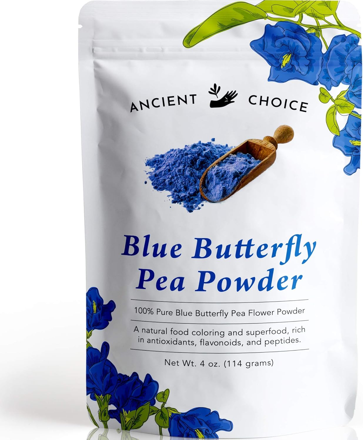 Ancient Choice Butterfly Pea Flower Powder (4 ounce) Blue Matcha
