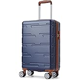 GarveeHome 24 Inch Checked Luggage with Spinner Wheels, Travel Suitcase Hardshell Expandable with TSA Lock, Durable Rolling Suitcase