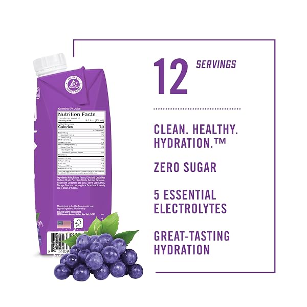 BIOSTEEL SPORTS DRINK, SUGAR-FREE FORMULA WITH ESSENTIAL ELECTROLYTES, GRAPE FLAVOR, 16.7 FLUID OUNCES, 12-PACK