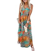 Sampeel Summer Dresses Maxi Dress Vacation Beach Sundresses 2025 with Pockets