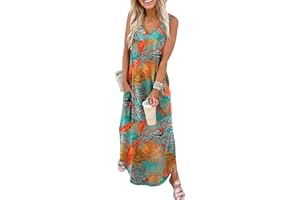 Sampeel Summer Dresses Maxi Dress Vacation Beach Sundresses 2025 with Pockets