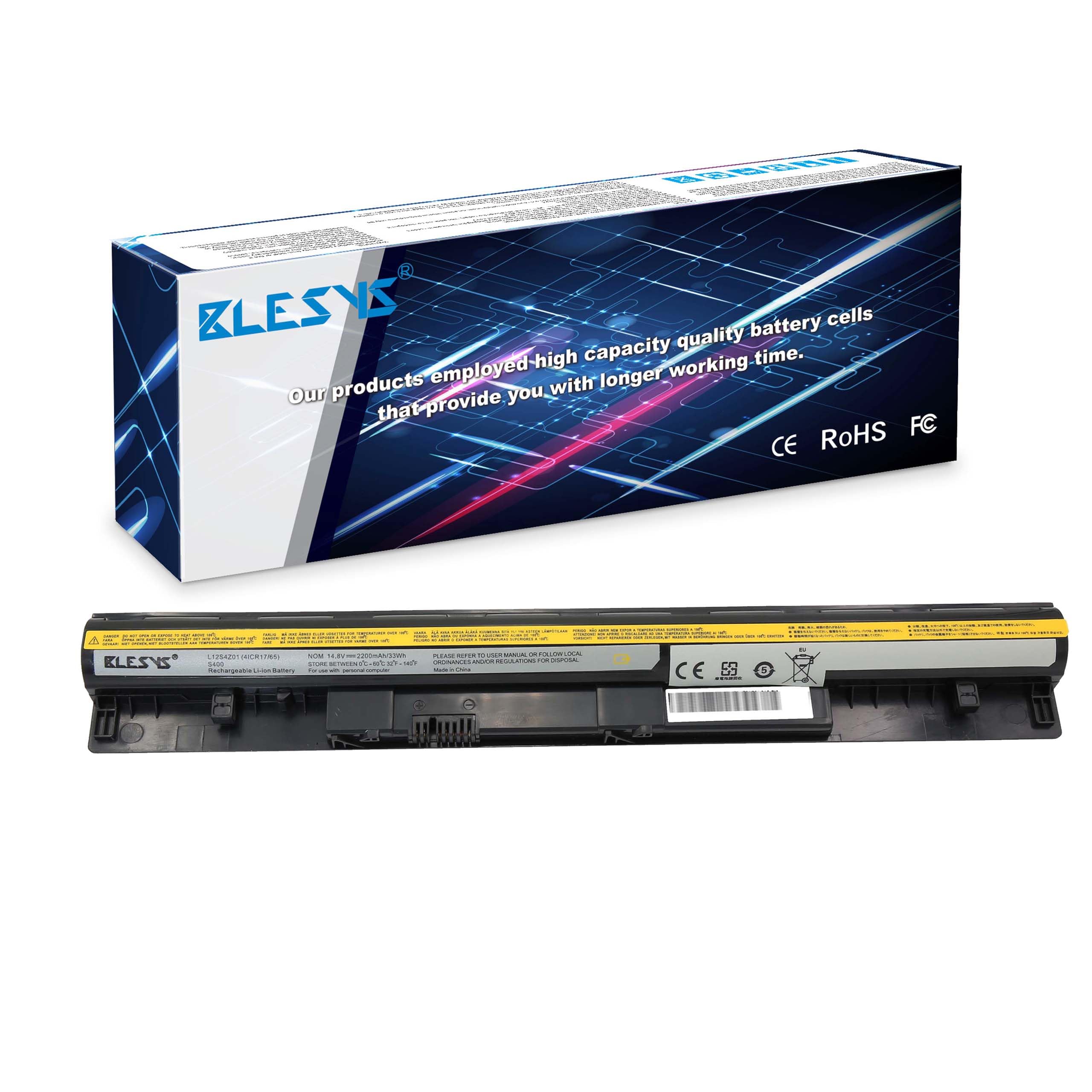 BLESYS L12S4Z01 Battery for Lenovo M30-70 (80H8) M40-70, for Lenovo IdeaPad S40-70 S400 S405 S400u S300 S310 S400T S410 S415 S435 S436 Laptop 14.8 V. 33Wh L12S4Z01(4ICR17/65) L12S4L01