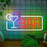 Bar Neon Signs, Dimmable Bar LED Neon Light Signs USB Powered for Home Bars, Bistro, Pub, Cocktail Beer Man Cave, Birthday, Father's Day Gifts