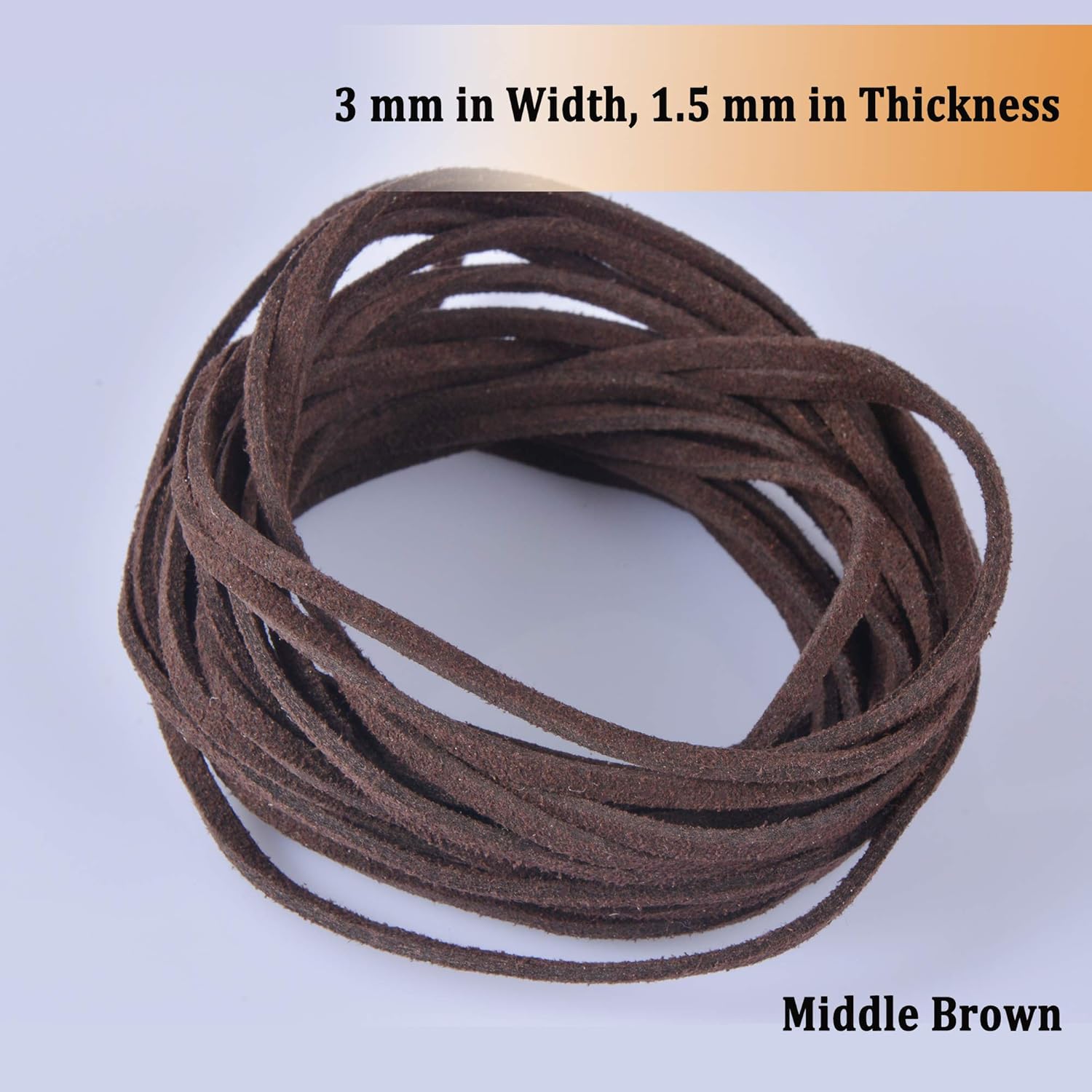 Leather Cords for Jewellery Making SOSMAR 7 Rolls Leather Necklace Cord String Rope Strips 3mm 35m Suede Cords for Making Bracelets Dream Catcher Home DIY Crafts with Cord Ends - Image 4