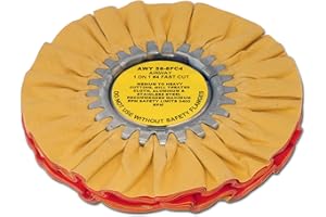 Zephyr Custom Polishing Products Airway Buffing Wheels for Industrial Polishers, Big Rigs and Lifted Trucks. Made in The U.S.A.(Cut - Yellow/Orange)