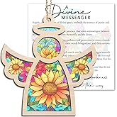 AXIARA Angel Ornaments for Christmas Tree - Guardian Angel Suncatcher with Card for Tree Decorations - Sympathy Gifts for Loss of Loved One, Christmas Ornaments 2025, Sun Catchers for Home Decor