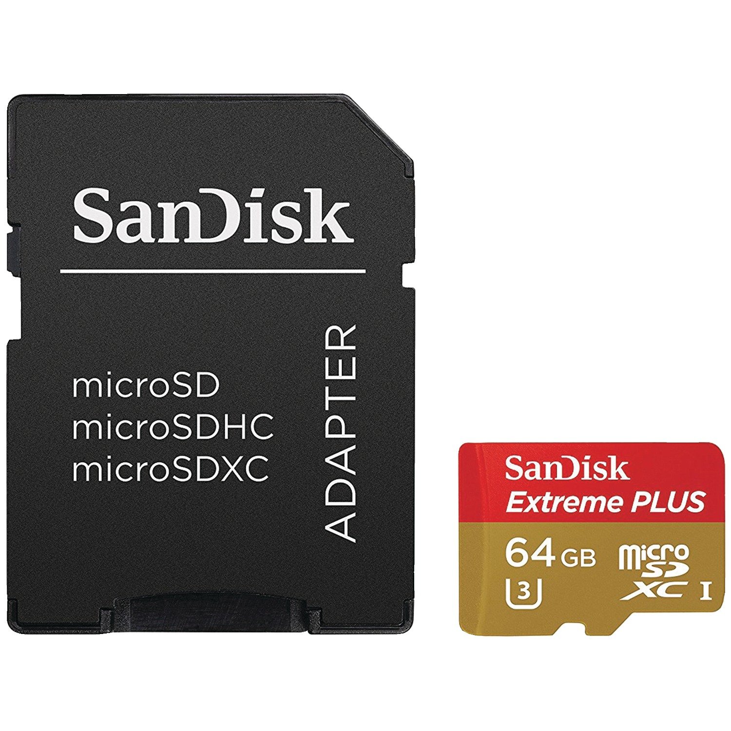 SanDisk Extreme PLUS UHS-I 64GB microSDXC Memory Card (SDSQXWG-064G-ANCMA)