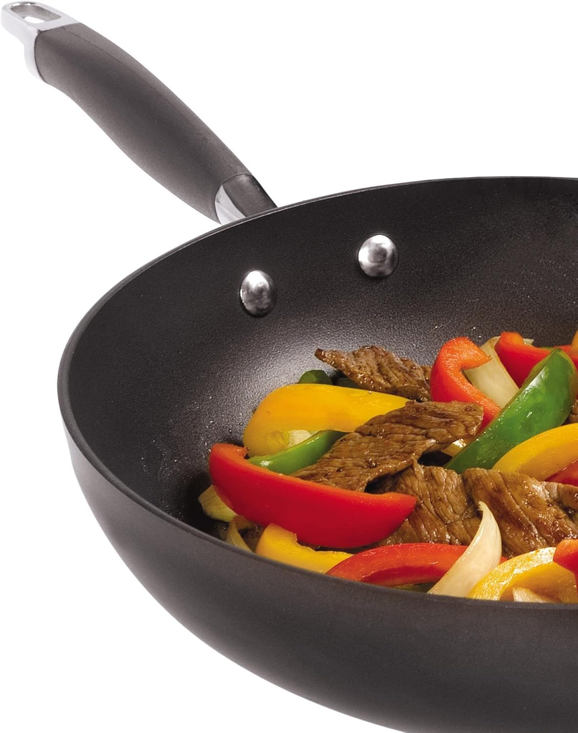 Anolon Advanced Hard Anodized Nonstick Frying Pan/ Fry Pan/ Saute Pan/ All Purpose Pan with Lid - 12 Inch, Gray: Cookware: Kitchen & Dining