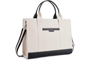 Missnine Tote Bag Canvas Laptop Bag 15.6 inch Briefcase for Women Large Capacity Handbag for Office, School, Travel