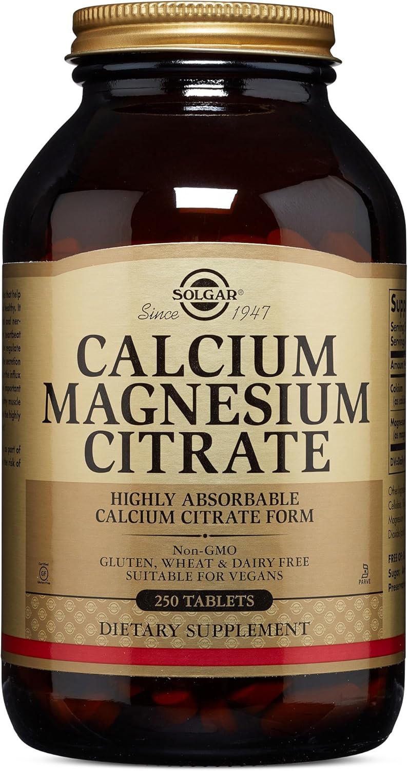 Solgar – Calcium Magnesium Citrate, 250 Tablets: Health & Personal Care