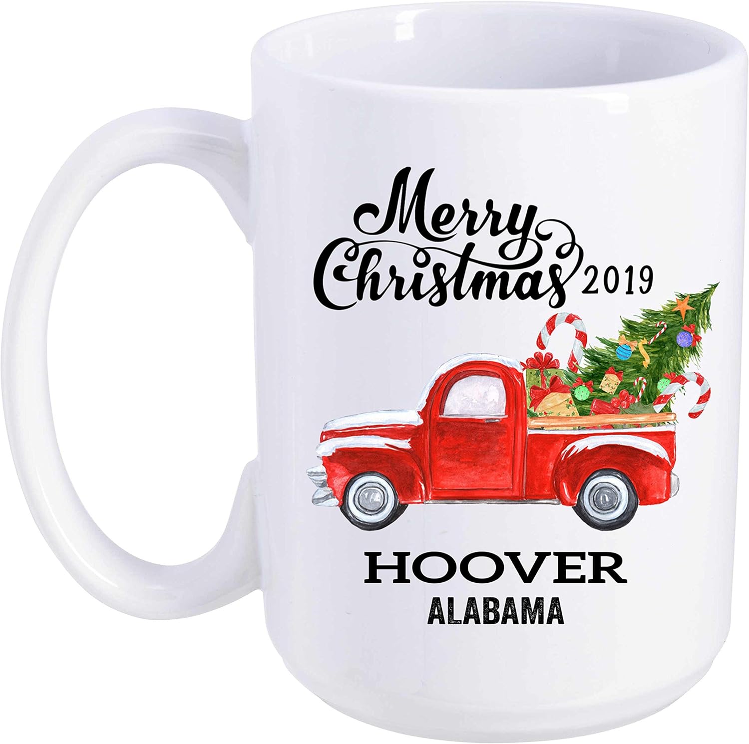 Hoover Alabama State Family New Home Mug 2019 Christmas First New House - Decor Housewarming, Keepsake Present For Friends And Family - Merry Christmas Mug 15 Oz