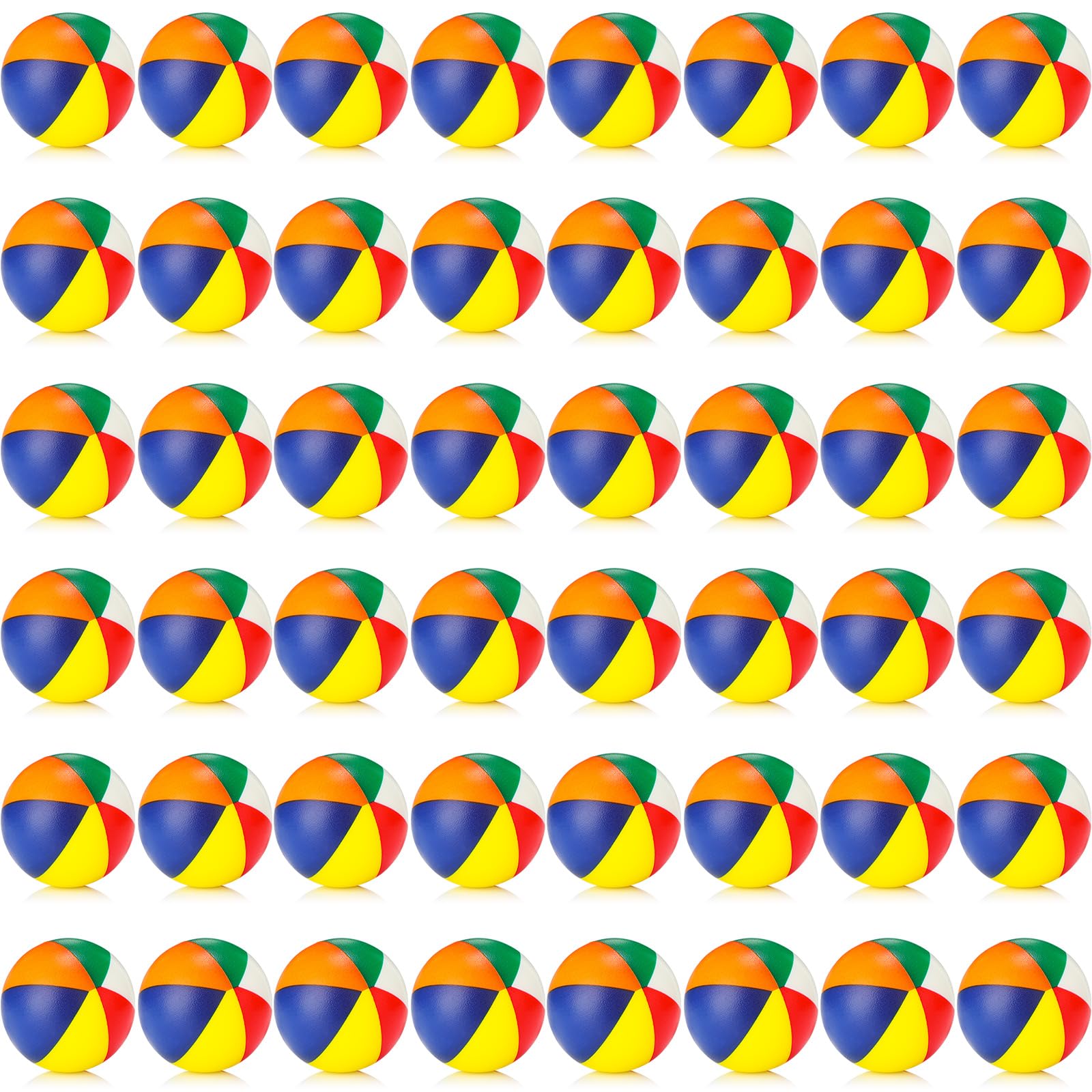 Photo 1 of Jerify 48pcs Mini Beach Balls 2.5 Inch Rainbow Beach Stress Balls Small Pool Relief Toys