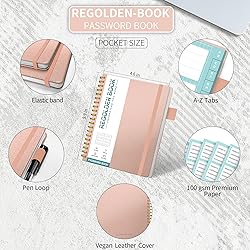 Regolden-Book Password Book with Alphabetical