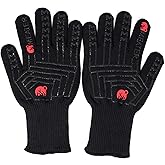 MEATER Mitts - Heat Resistant BBQ Gloves - Premium Grilling Gloves for Smoker, Oven, Cooking, and Baking - Non-Slip, High-Tem