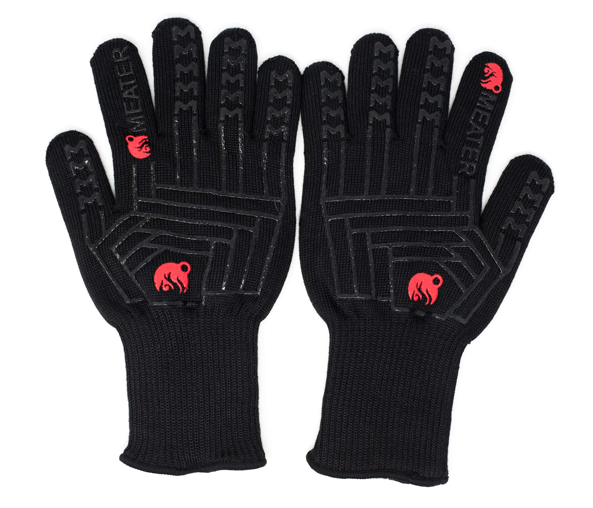 MEATER Mitts - Heat Resistant BBQ Gloves - Premium Grilling Gloves for Smoker, Oven, Cooking, and Baking - Non-Slip, High-Temperature Protection, Extra Long Cuffs