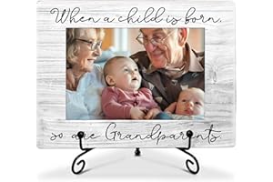 SSQBZU First Time Grandparents Gifts-When A Child Is Born, So Are Grandparents-Grandkids 4"x6" Picture Frame, Table Top, grandparents picture frame with baby, Christmas Gifts.(019)