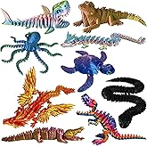 YHBWSM 9 PCS 3D Printed Animals,3D Printed Fidget Toys Full Body Joint Movable Design,3D Printed Toys for Home Office Desk Decor,Birthday Gift