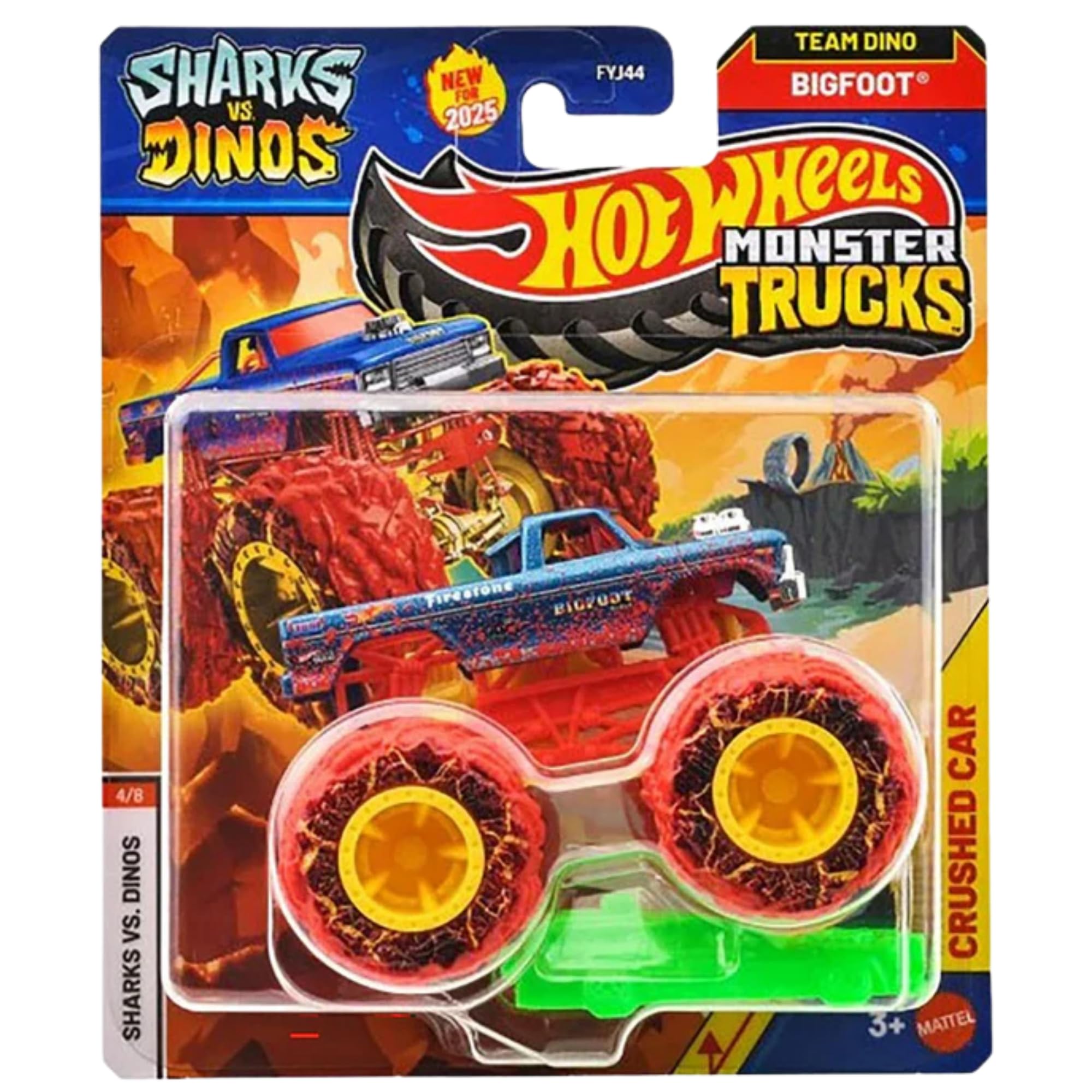 Hot Wheels Monster Trucks - (Sharks vs Dinos Bigfoot JCD92)