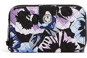 Vera Bradley Women's Cotton Turnlock Wallet with RFID Protection