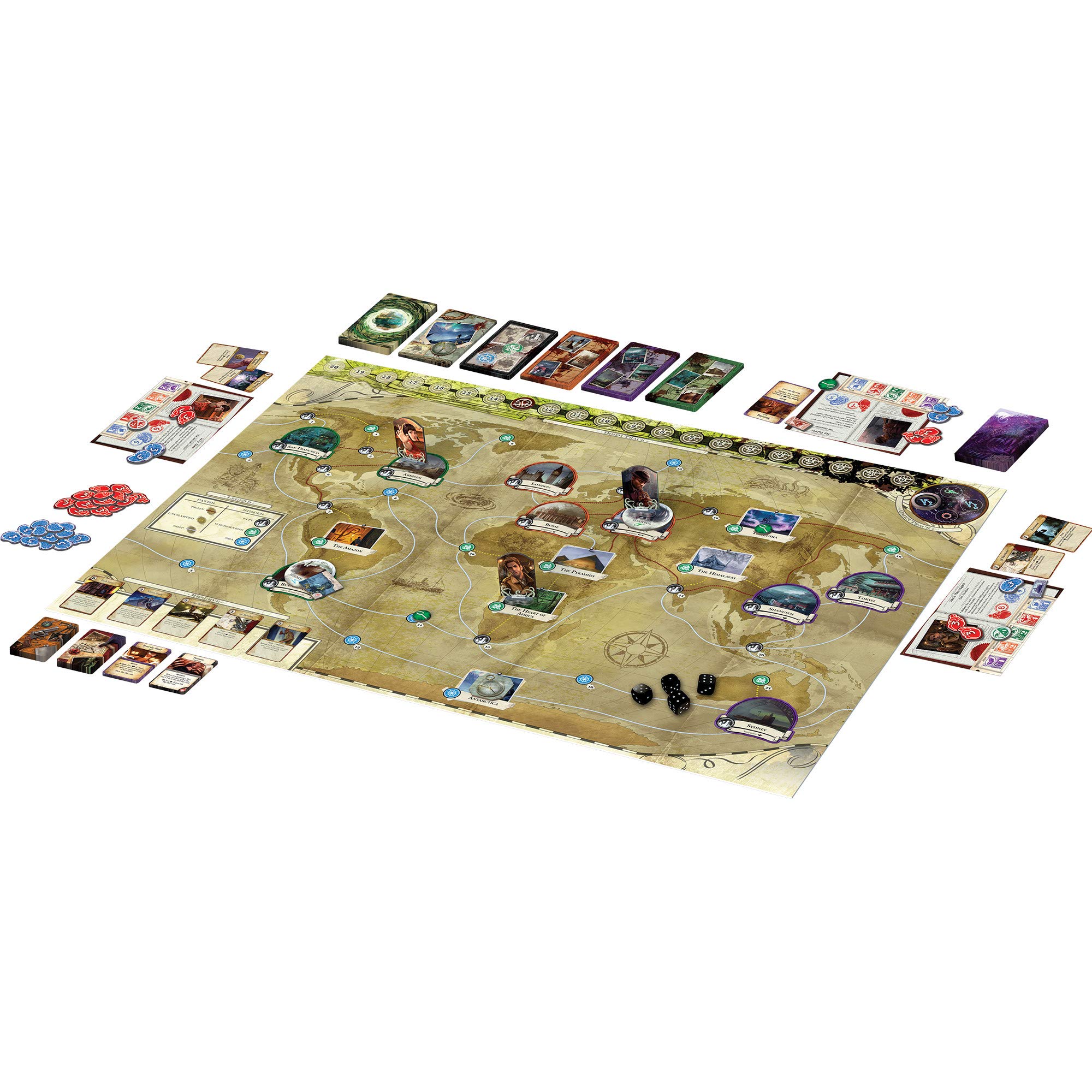Asmodee Eldritch Horror Board Game - A World-Spanning Cooperative Adventure in Terror, Mystery Game for Adults, Ages 14+, 1-8 Players, 2-4 Hour Playtime