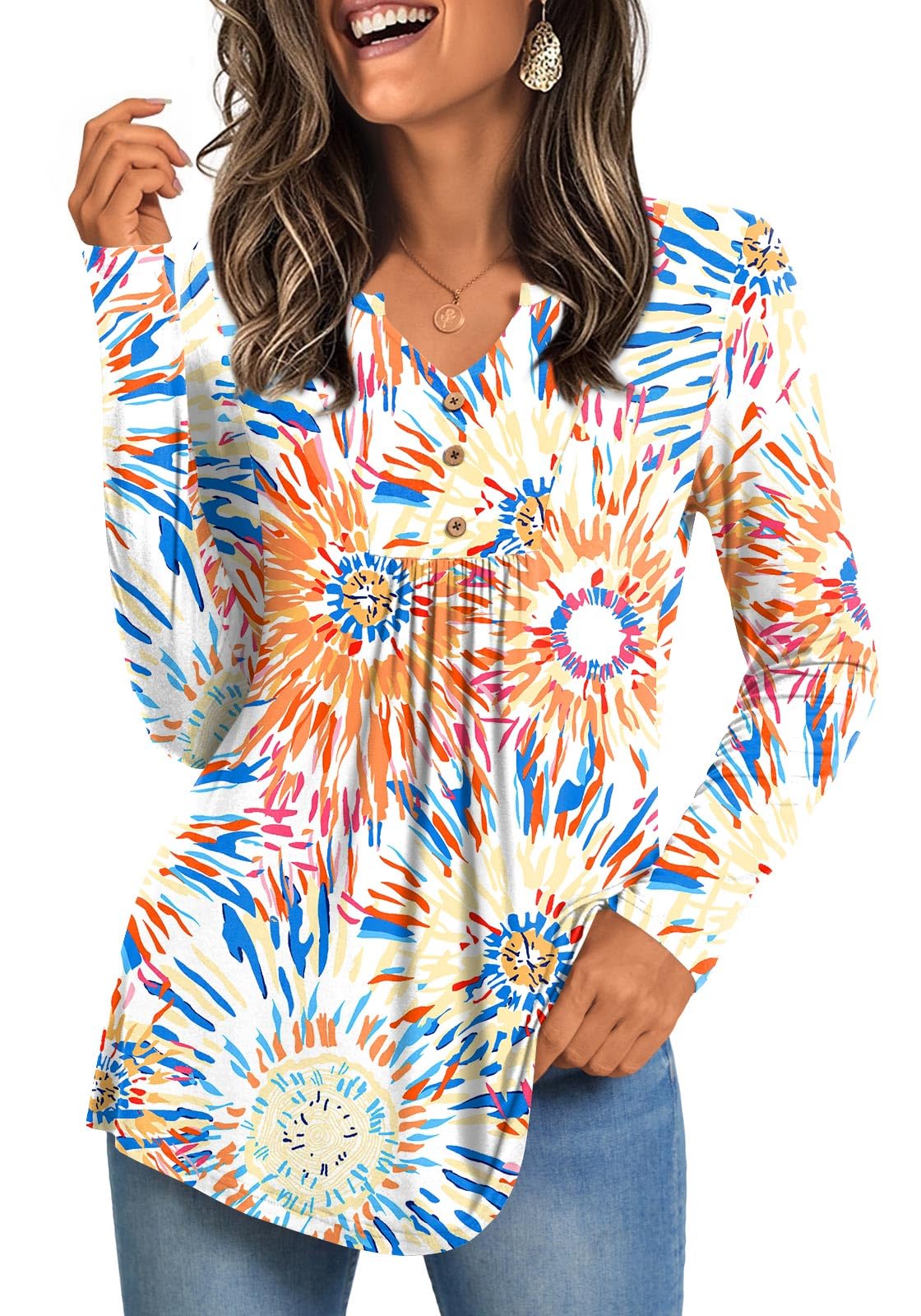 CATHY Womens Long Sleeve Tops 2025 Fall Fashion
