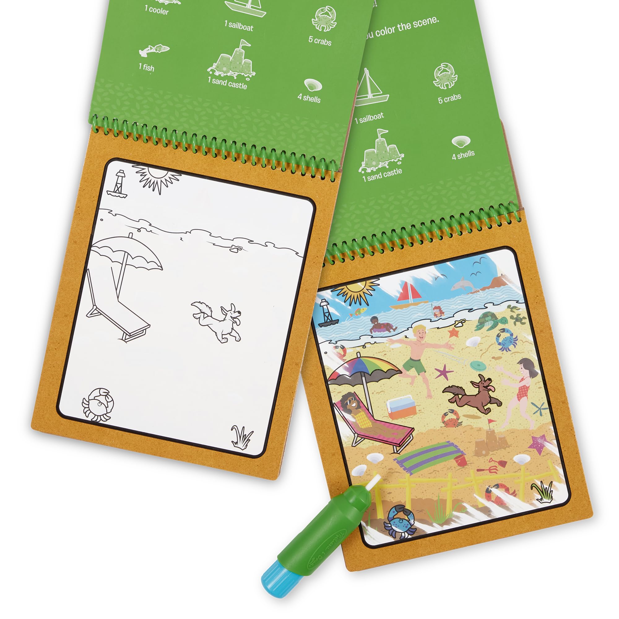 Melissa & Doug Let’s Explore Water Wow! Seasons Water-Reveal Pad – Reusable On The Go Travel Activity - FSC Certified