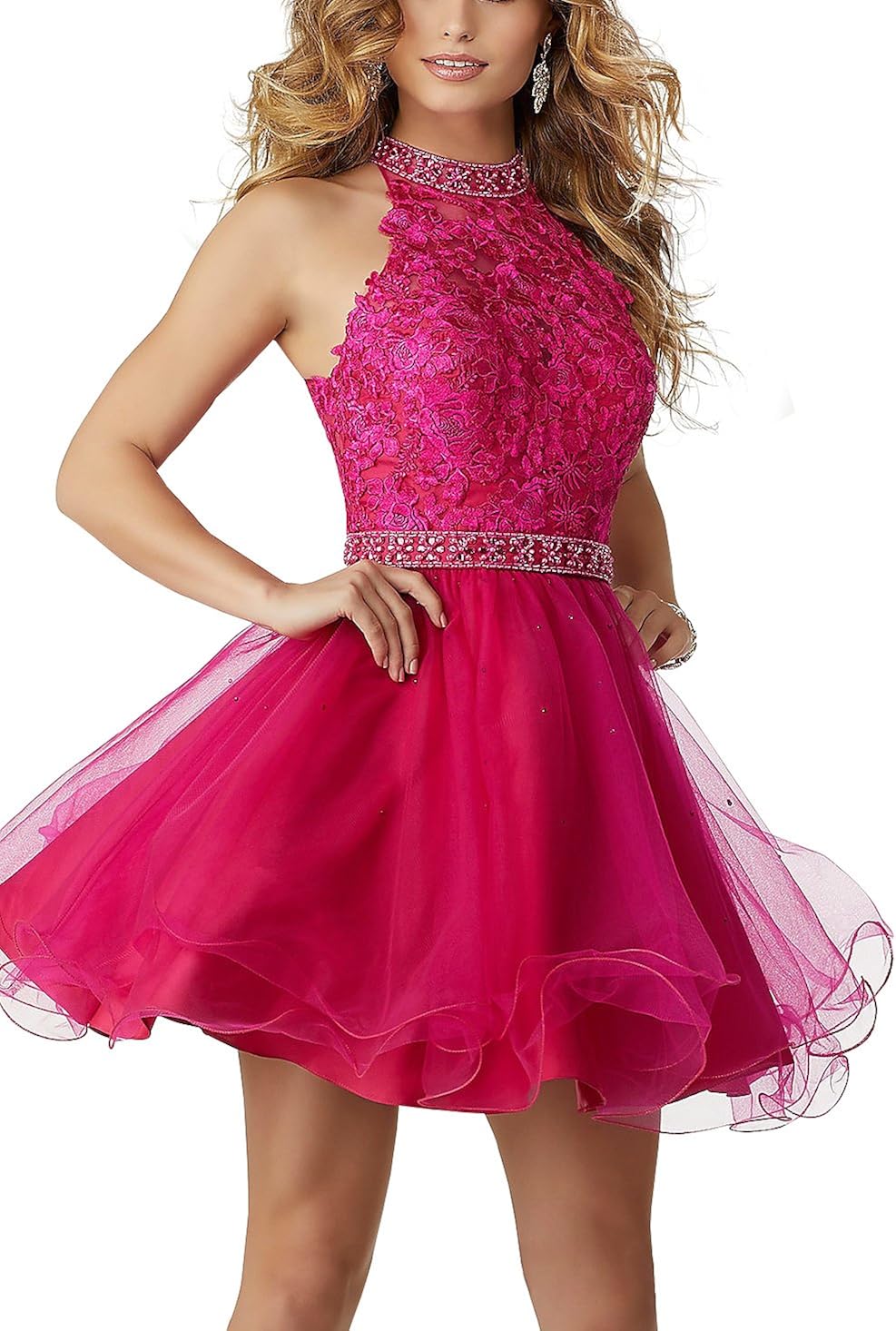 high neck party frocks