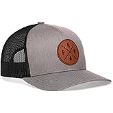 HAKA Camping Hat – Outdoors Trucker Hat for Men & Women, Baseball Cap Adjustable Snapback - Synthetic Leather