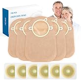 Heagimed 60 Pack 2-Piece Ostomy Bags, Closed End, Cut-to-Fit 70mm | Colostomy Bags 2 Piece, Hydrocolloid Barrier, Charcoal Filter, Ileostomy Care, Travel Kit: 40 Bags+20 Barriers