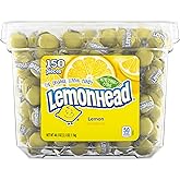 Lemonhead Hard Lemon Candy, Individually Wrapped, 40.5 oz, 150 Ct | Tangy sweet lemon hard candy, real lemon juice, individually wrapped, bulk, party, sharing