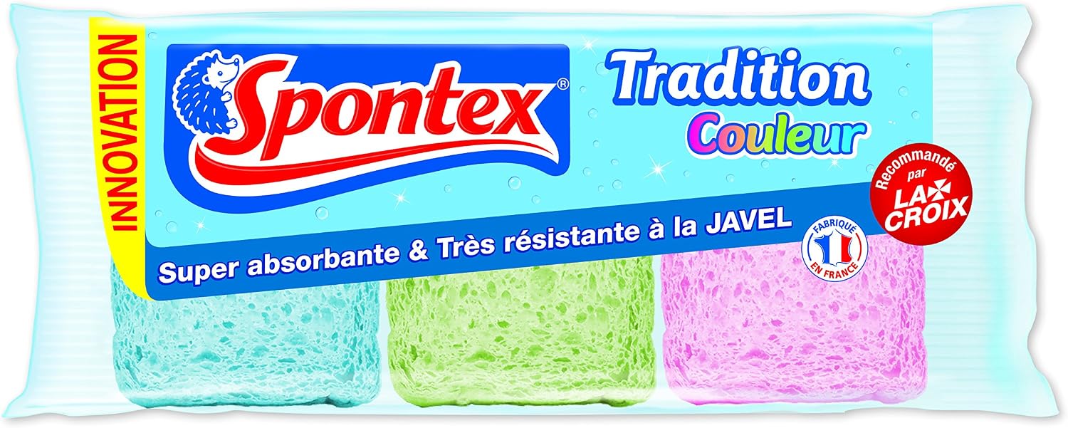 Spontex Tableau Spontex Eponges Couleurs 3 Eponges Tradition n°4 Couleurs Coloris ...