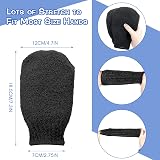 Sibba Exfoliating Gloves, 2 Pairs Body Scrubber for Dead Skin, Black view 2