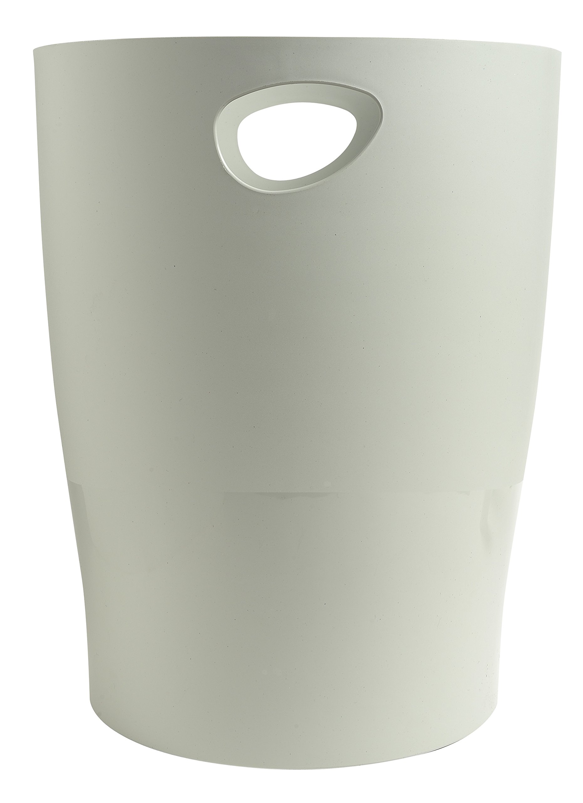 Exacompta – Ref.45306D – Set of 8 waste paper baskets with ECOBIN handles – large capacity 15 liters – Blue Angel certified - dimensions 26.3 x 26.3 x 33.5 cm - 1 year warranty - Opaque Gray