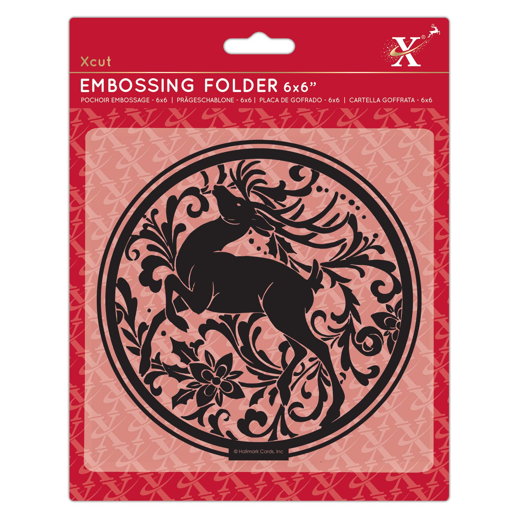 Xcut 6x6" Stag Embossing Folder, DIY Arts & Craft Accessories, Card Making Supplies, Embossing Decoration, Scoring Supplies & Crafting Tool Accessories, Scrapbooking, Embossing Ink Pads