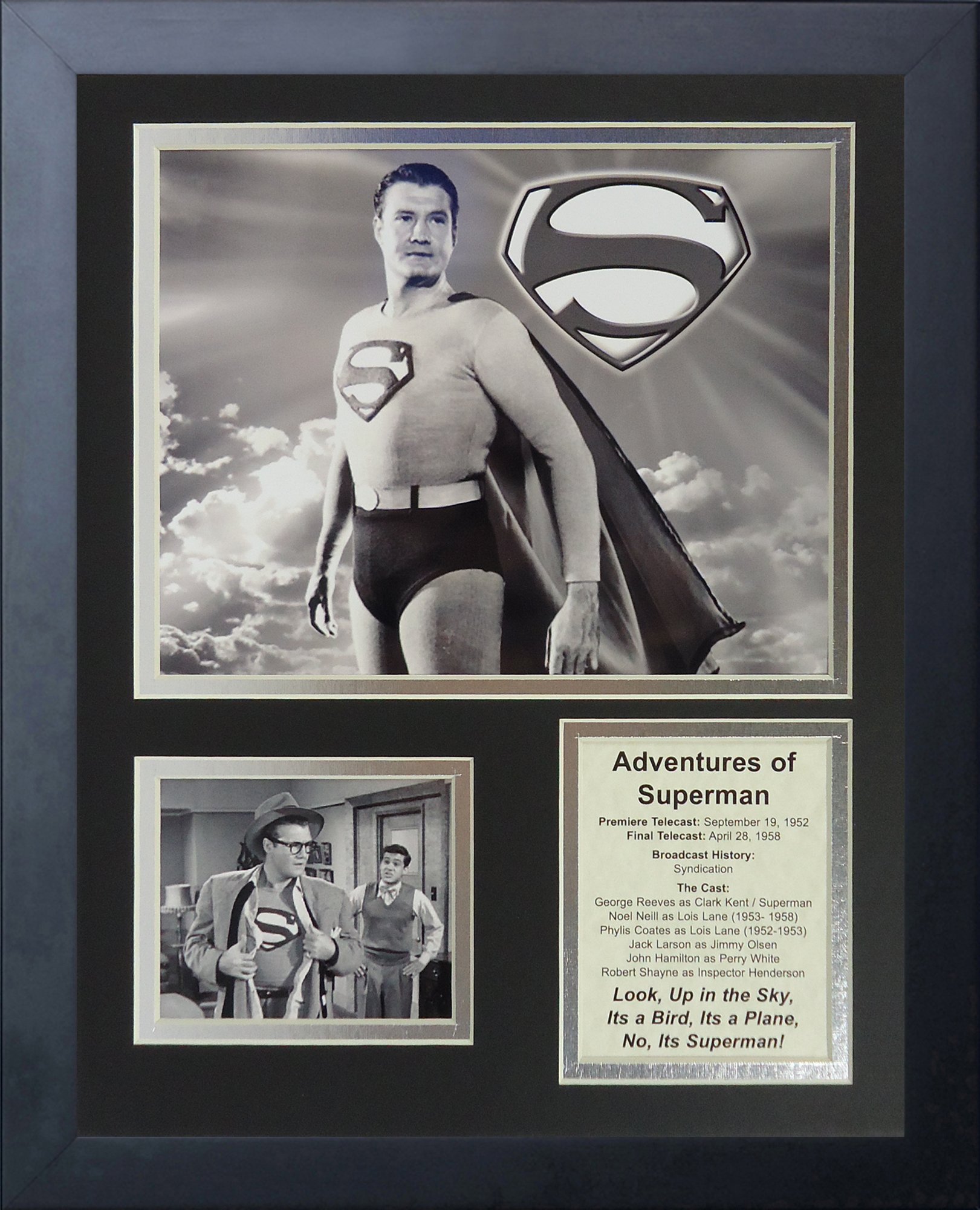 Legends Never Die "Adventures of Superman Framed Photo Collage, 11 x 14-Inch