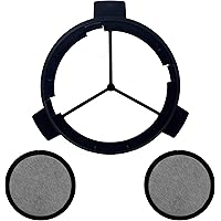 Premium Replacement Charcoal Water Filter Disk for Mr. Coffee Machines (Filter Holder + 2 Water Filters)